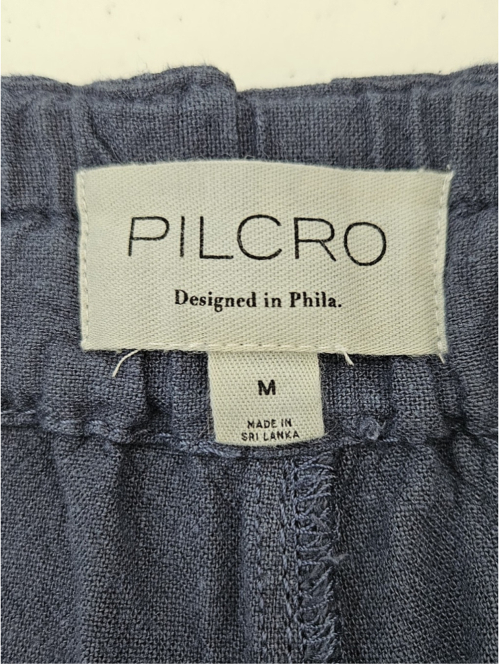 Anthropologie Pilcro Beach Cargo Wide Leg Linen Blend Pants Size M Blue - Picture 7 of 14